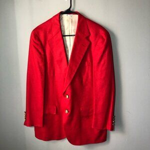 Vintage Ralph Lauren Polo University Club red blazer gold button detail 38 RARE